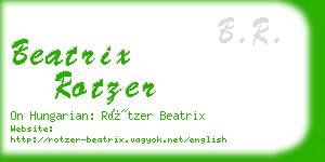 beatrix rotzer business card